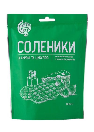 Снеки пшеничные «Соленики» с сыром и луком, 85 г
